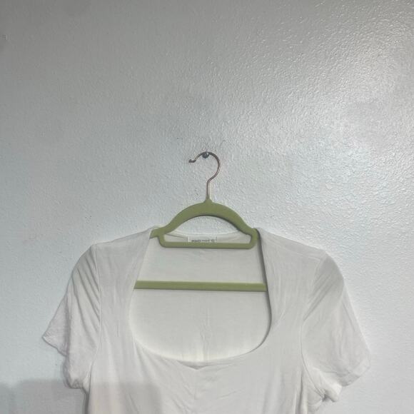 Wasabi + Mint White Square Neck Bodysuit Sz L - Picture 3 of 12